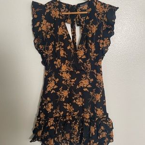 SHEIN Surplice Neck Ruffle Armhole Tie Back Floral Dress brand new